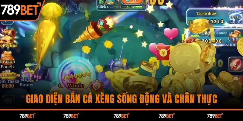 Giao diện Bắn Cá Xèng sống động và chân thực